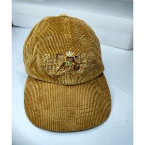 Men’s Ralph Lauren Vintage Polo Pheasant Mustard Gold Corduroy Baseball Cap 90's